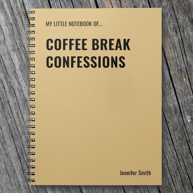 Carnet Café Break Confessions Drôle Office (Créateur téléchargé)