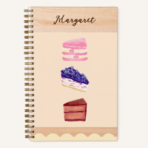 Carnet Café de desserts Cute Cakes avec nom