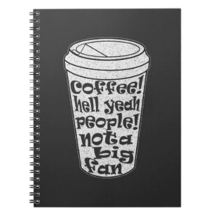 Carnet café diable oui personnes pas un grand ventilateur