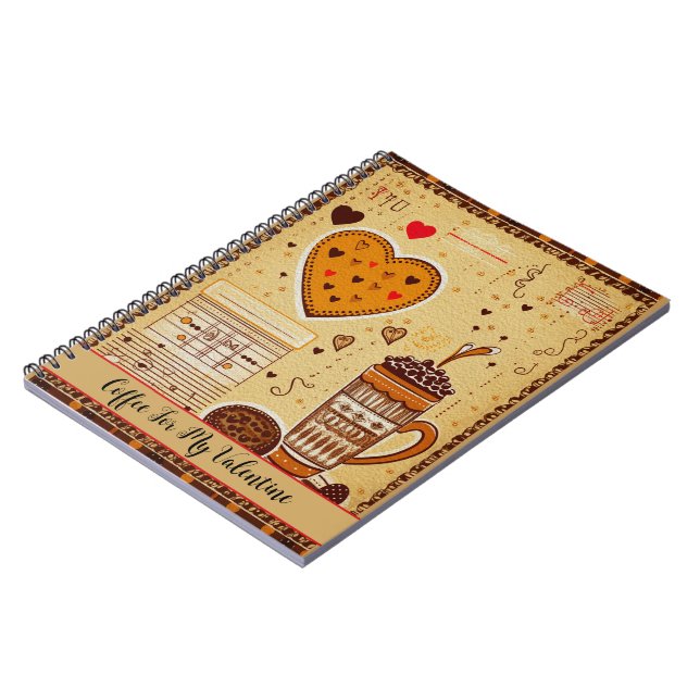 Carnet Café Pour Mes Coeurs De Dessin Saint Valentin 9 (Côté gauche)