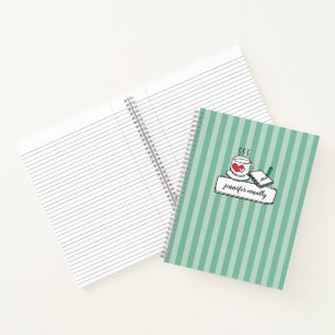 Carnet Café / Thé & Notes Personnalisé Monnaie Vert Gratt