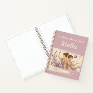 Carnet Cahier/journal du zodiaque Gémeaux – Art nouveau
