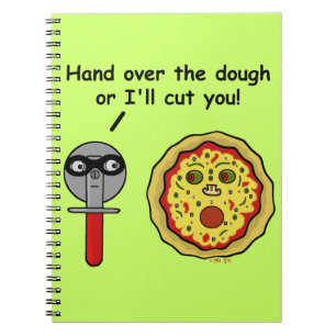 Carnet Calembour drôle de la pâte de coupeur de pizza