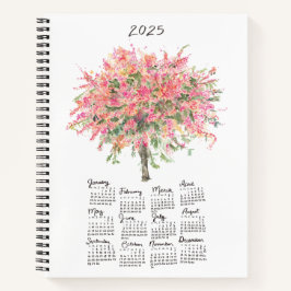 Carnet Calendrier Arbre de douche arc-en-ciel 2025
