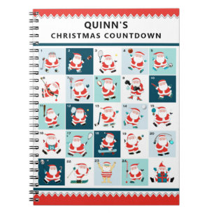 carnet Calendrier de Noël de Noël personnalisé