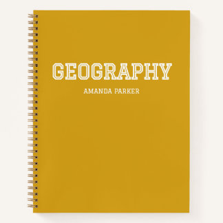 Carnet Calendrier Scolaire de Géographie Personnalisé Jau