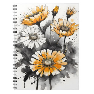 Carnet Calendula - Fleurs aquarelle