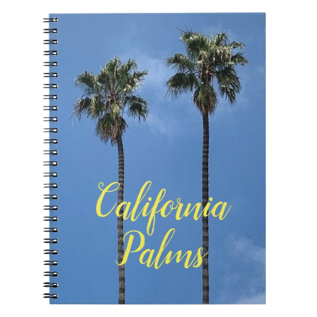 Carnet Californie Blue Sky Palm Trees (Devant)
