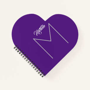 Carnet Calligraphie Bold Monogramme Nom minimaliste moder