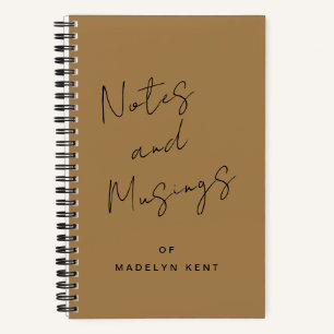 Carnet Calligraphie de script Or personnalisé