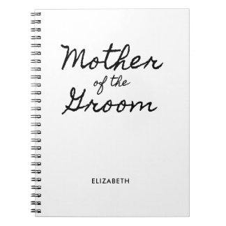 Carnet Calligraphie décontractée noire pour la mère du ma
