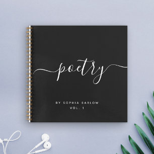 Carnet Calligraphie minimaliste de poésie personnalisée m