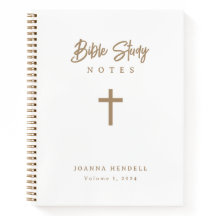 Calligraphie personnalisée Gold Cross Bible Study