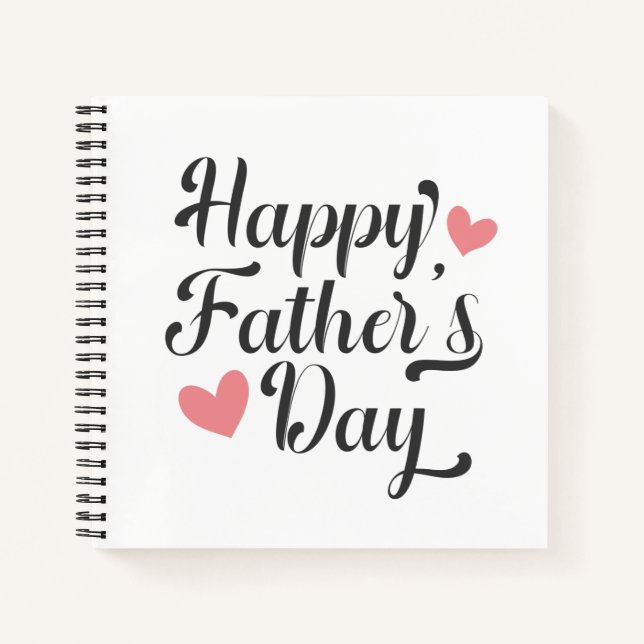 Carnet Calligraphie simple de Fête des pères heureuse | O (Devant)