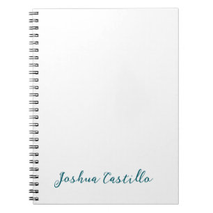 Carnet Calligraphie Simple Plain Nom Professionnel
