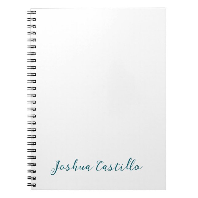 Carnet Calligraphie Simple Plain Nom Professionnel (Devant)