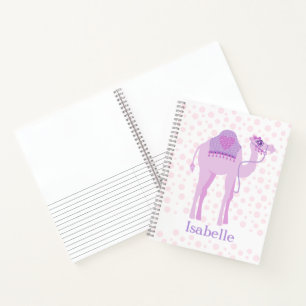 Carnet Camel mignon filles blanchâtres nommé rose violet