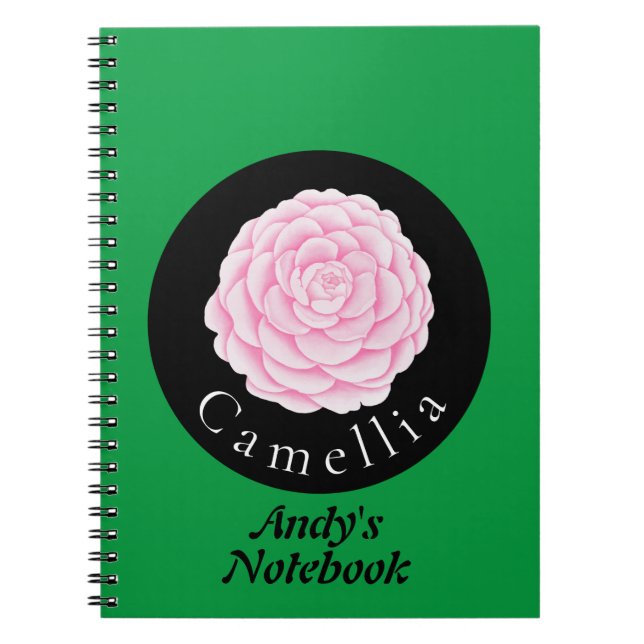 Carnet Camellia belle conception florale (Devant)