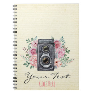 Carnet Caméra photographique vintage Photographe rustique