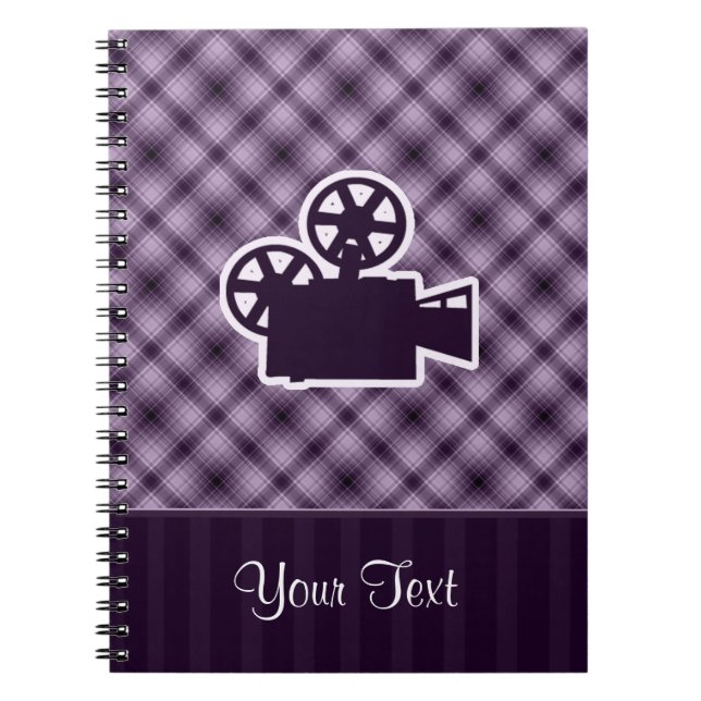 Carnet Caméra vidéo violette (Devant)