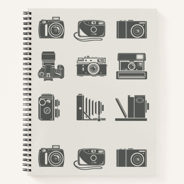 Carnet Cameras Photographie Vintage (Devant)