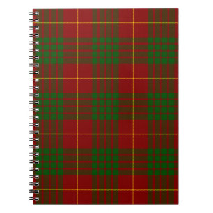 Carnet Cameron tartan rouge vert plaid