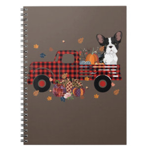 Carnet Camion Citrouille Bulldog Thanksgiving Cadeau Hall