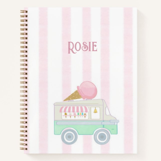 Carnet Camion De Crème De Glace Retour À L'École Nostalgi (Devant)