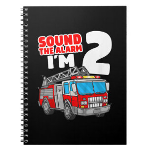 Carnet Camion d'incendie 2 ans pompier 2e anniversaire