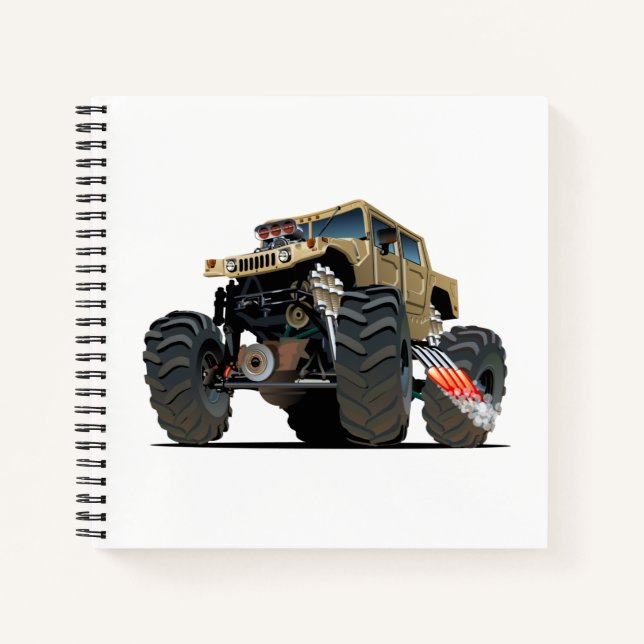 Carnet Camion monstre de dessin animé (Devant)