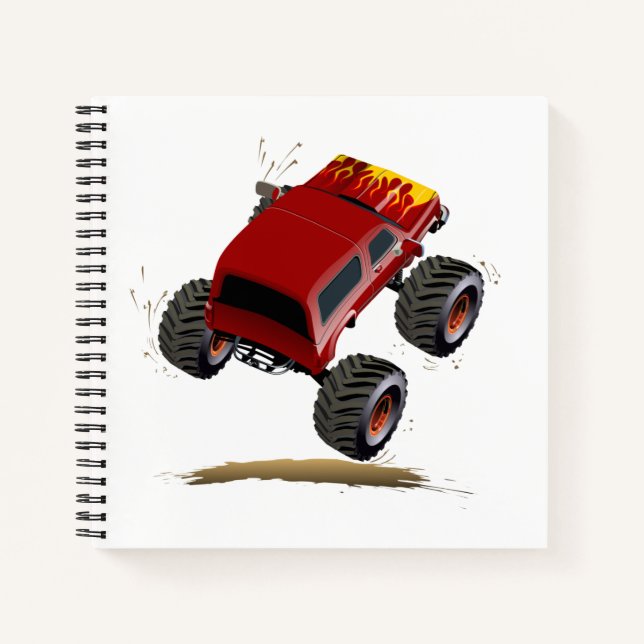 Carnet Camion monstre de dessin animé (Devant)