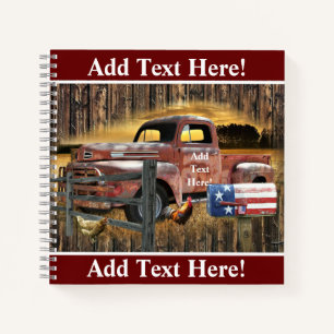 Carnet Camion rouge Vintage Camion rouge Camion agricole