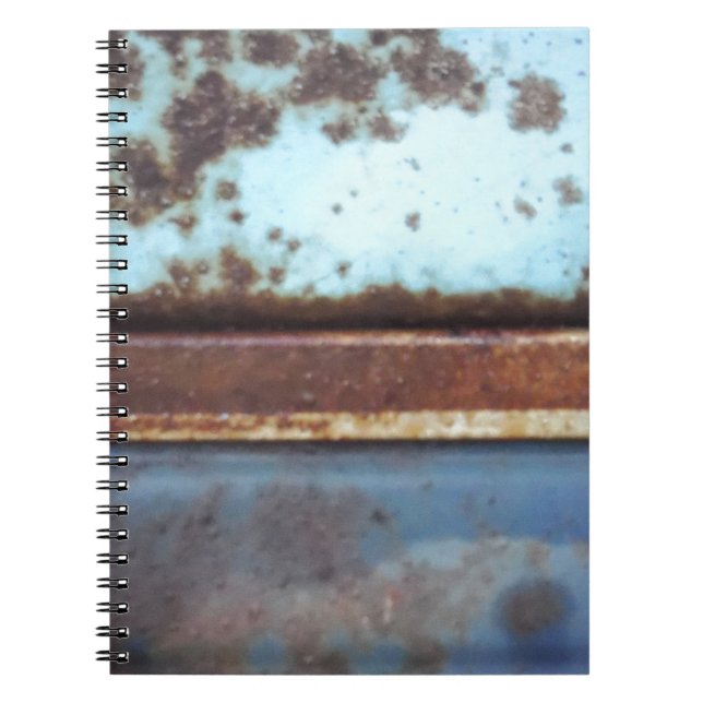Carnet Camion rouillé bleu et turquoise gros plan (Devant)