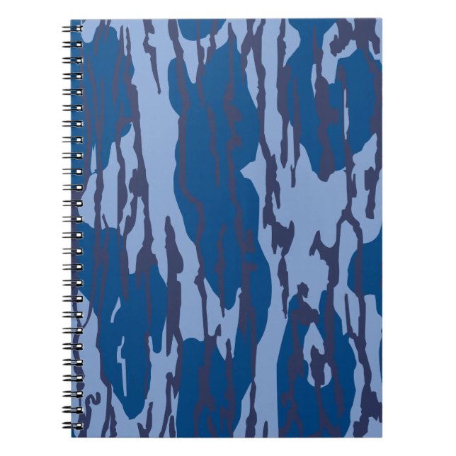 Carnet Camo bleu Motif militaire Camouflage bleu (Devant)