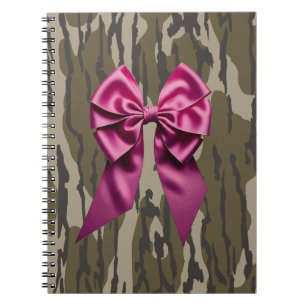 Carnet Camo Filles Camo Pink Ribbon Bow Bottomland Camo