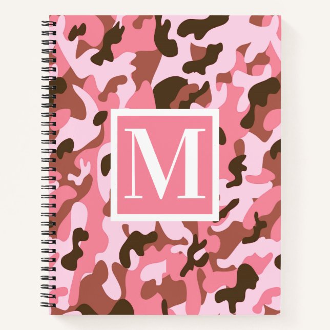 Carnet Camo rose (Devant)