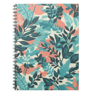 Carnet Camouflage Feuilles Abstraits