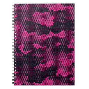 Carnet Camouflage hexagonal, texture militaire arrière -