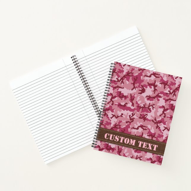 Carnet Camouflage rose (Intérieur)