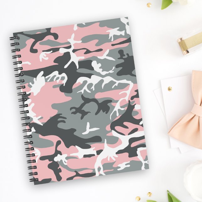 Carnet Camouflage rose et gris, Militaire, Armée (Créateur téléchargé)