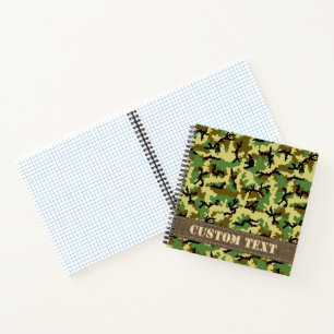 Carnet Camouflage Woodland