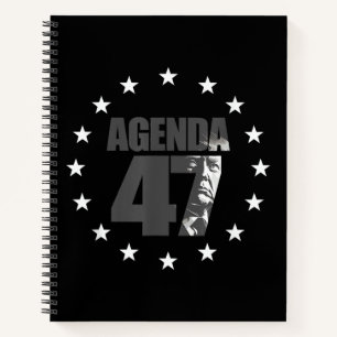 Carnet Campagne de réélection patriotique Agenda 47 Trump