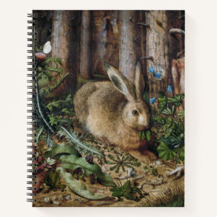 Carnet Campagne vintage lièvre Nature Cottagecore sombre