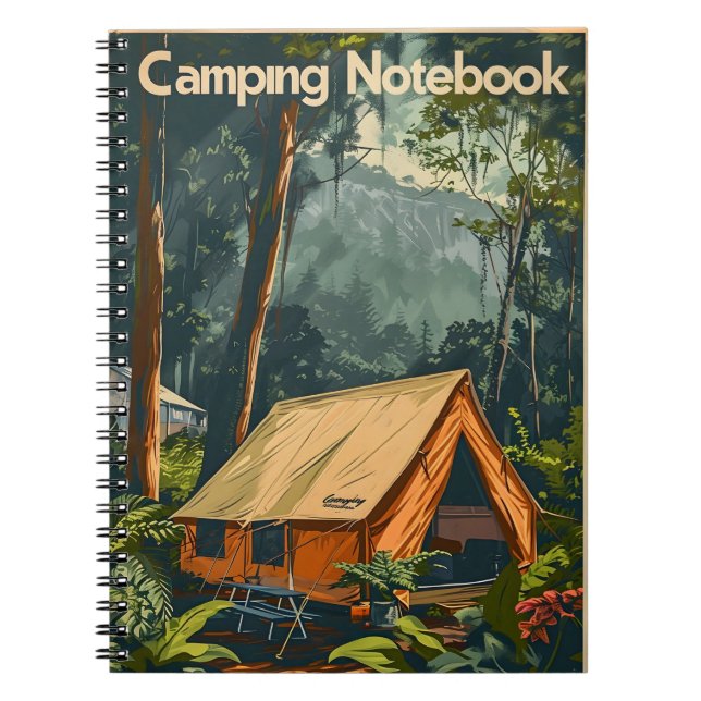 Carnet Camping vintage dans la Jungle (Devant)