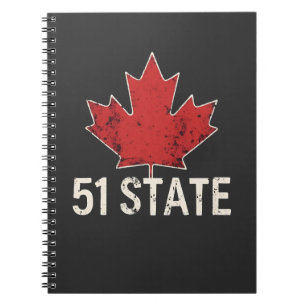Carnet Canada 51e État Trump Drapeau américain et canadie