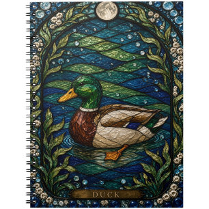 Carnet Canard, vitrail de lys des marais