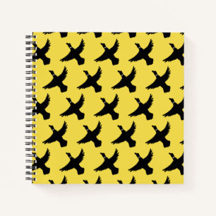 Carnet Canards volants noirs jaunes