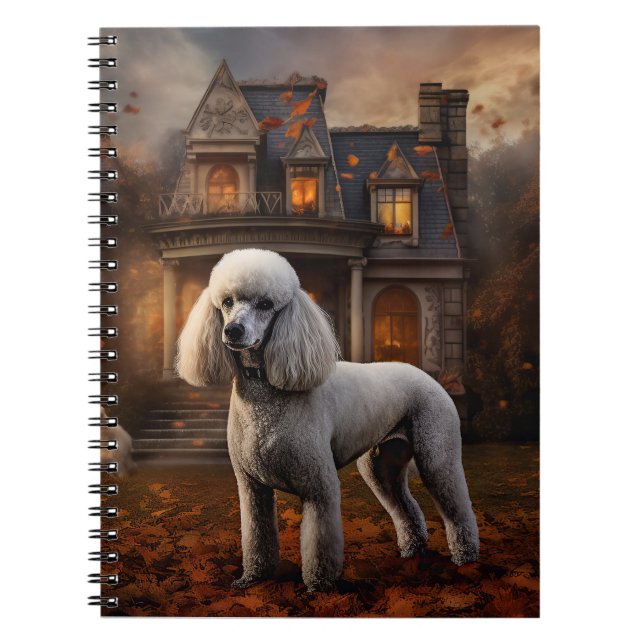 Carnet Caniche Halloween Effrayant (Devant)