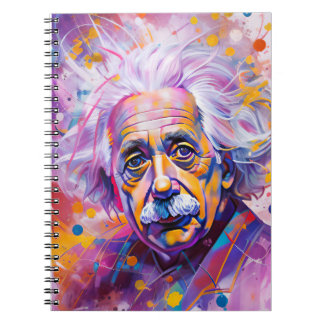 Carnet capa de caderno Einstein neon
