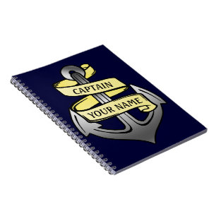 Carnet Capitaine de bateau personnalisable votre Ancre